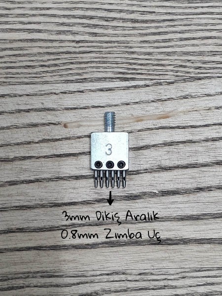 Tulumbaya Uyarlı 0.8mm Zımba Uçlu 3mm Dikiş Aralıklı 6lı Delme